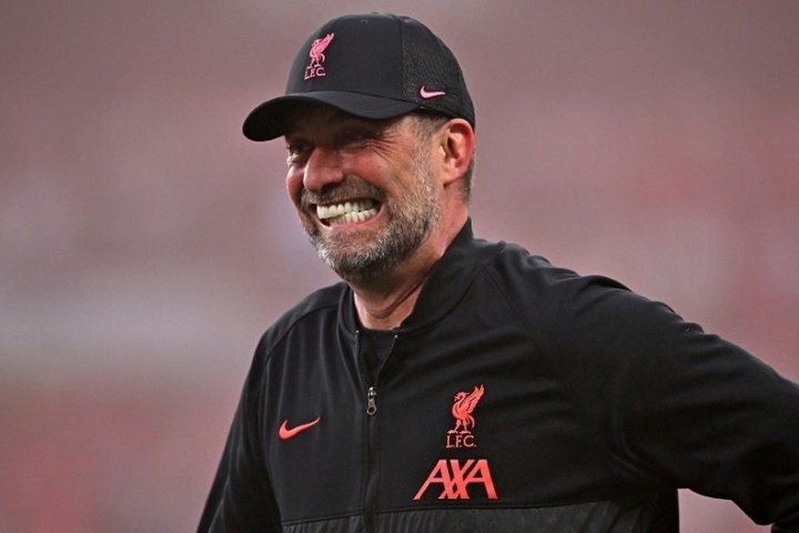 Liverpool manager Jurgen Klopp celebrates his sides FA Cup triumph. AFP