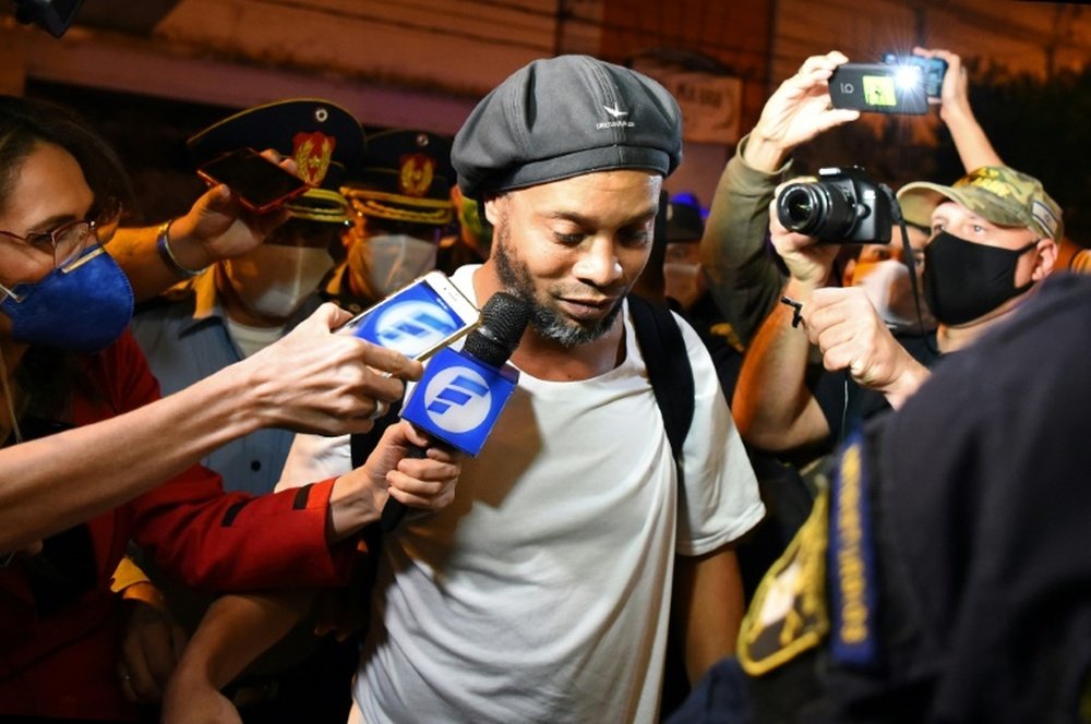 Ronaldinho is set to be released from jail on 24th August. AFP