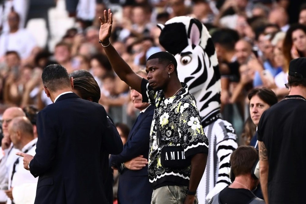 Paul Pogba has been out all season so far with a knee injury. AFP