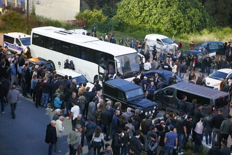 The match between Ajaccio and Le Havre will now take place on Sunday. AFP