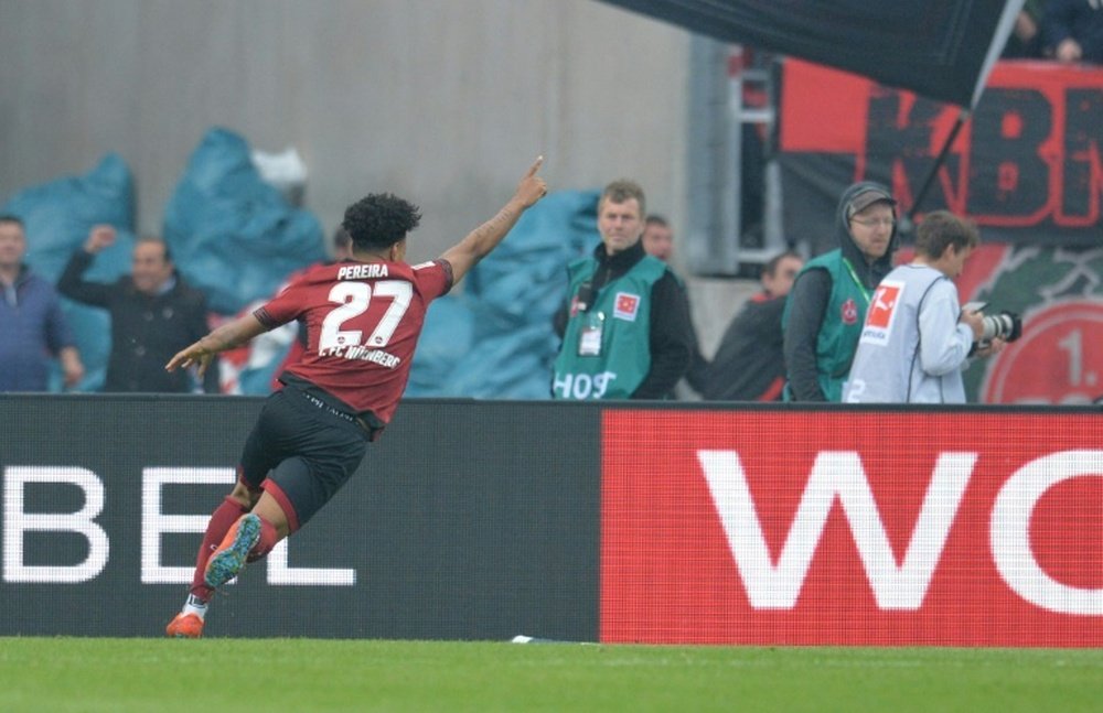 Nurembergs Matheus Pereira shocked Bayern Munich with a second half goal on Sunday. AFP