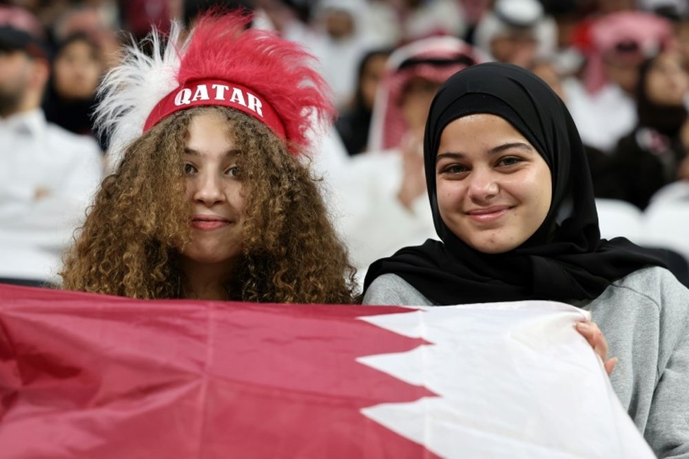 Tens of thousands of people streamed Sunday towards a spectacular stadium. AFP