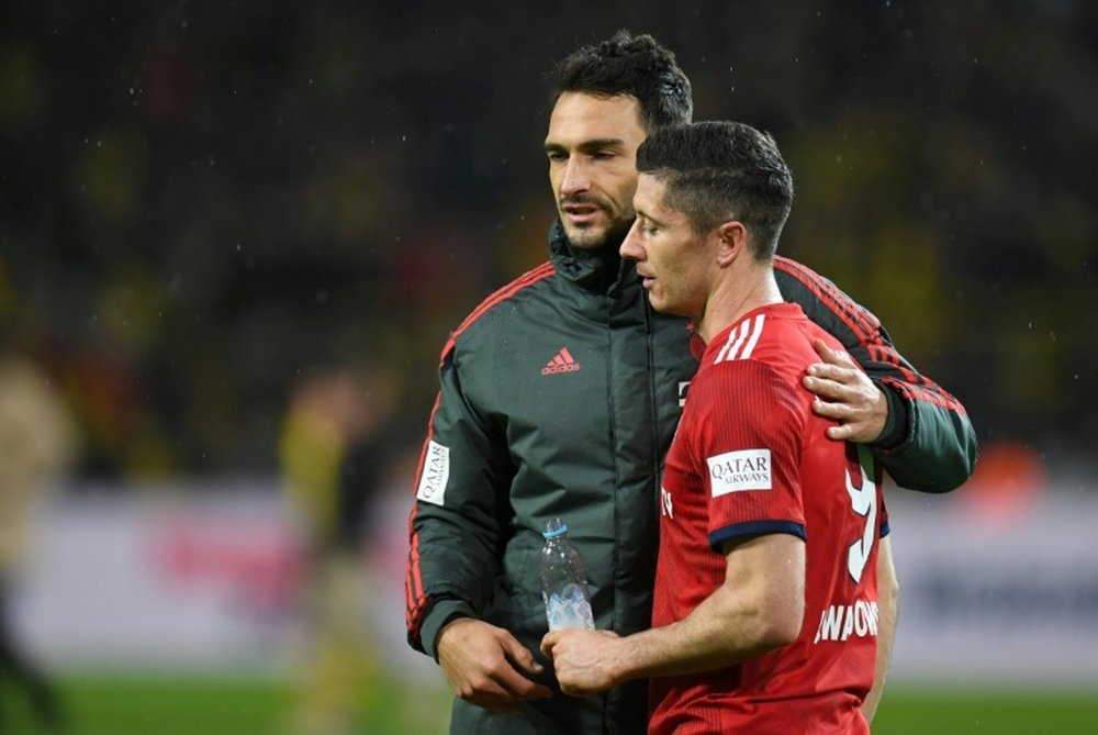 Mats Hummels and Robert Lewandowski were on the losing side as Dortmund won. AFP