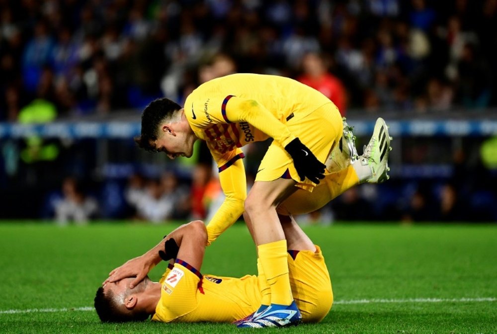 Pedri made his return from injury against Real Sociedad. AFP