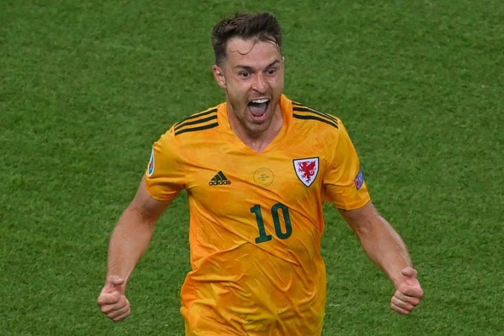 Aaron Ramsey scored as Wales defeated Turkey 2-0. AFP