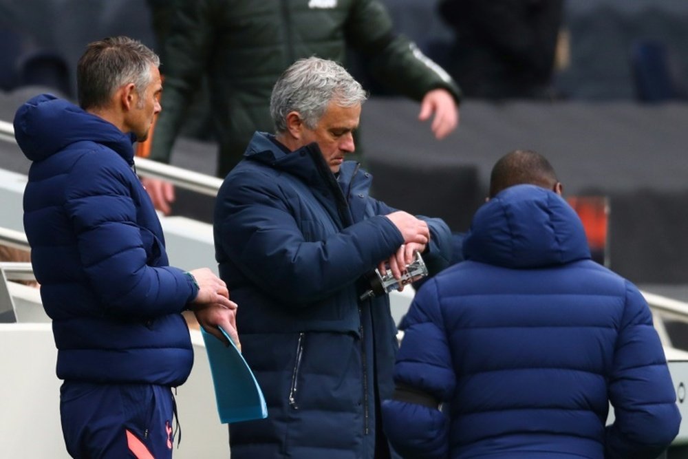 Jose Mourinho did not reveal why he thinks his team collapses in matches. AFP