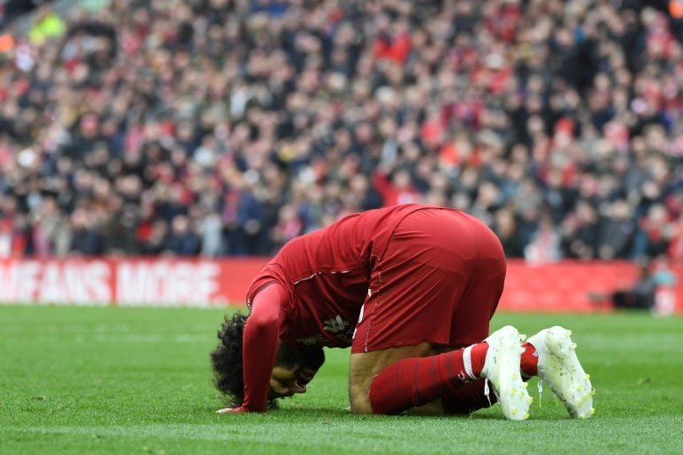Mo Salah scored a sensational goal for Liverpool. AFP