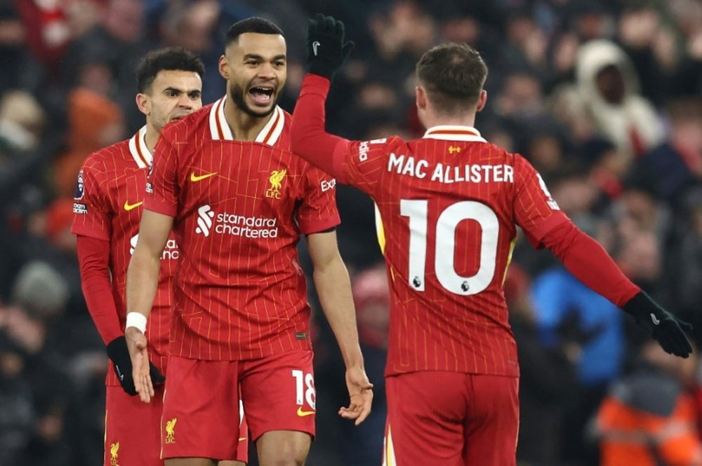 Premier League leaders Liverpool remain six points clear of Arsenal after drawing with United. AFP