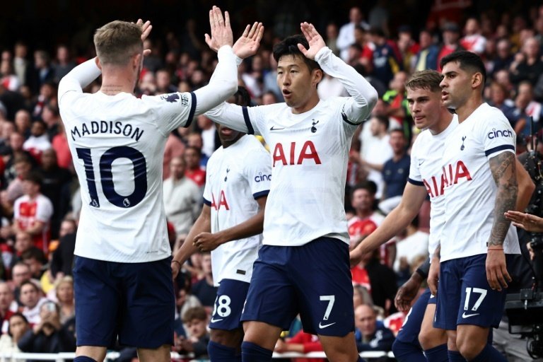 Son netted the equaliser in the 42nd minute to restart the game before the break. AFP