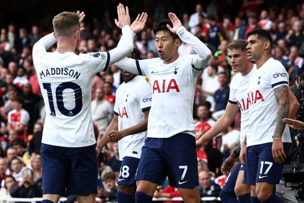 Son netted the equaliser in the 42nd minute to restart the game before the break. AFP