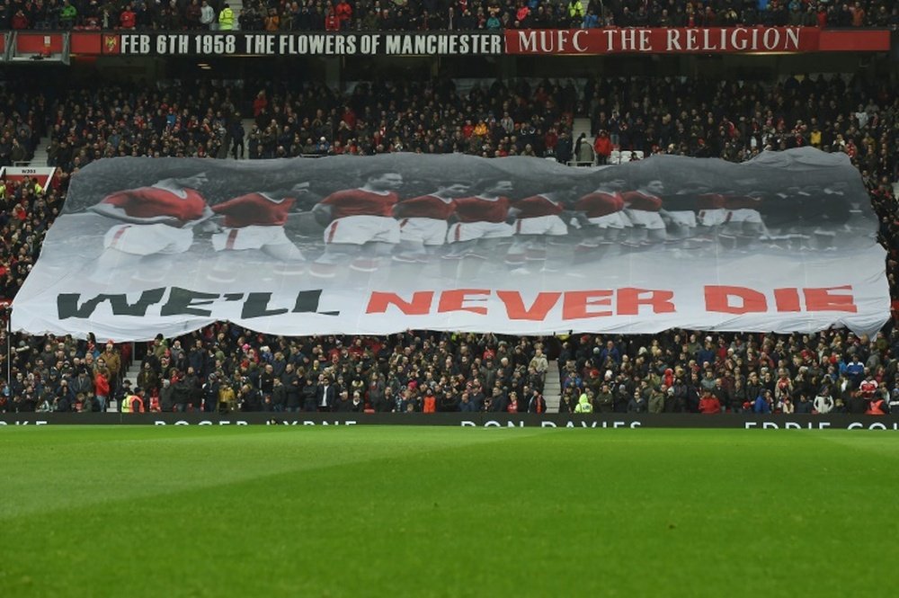 United paid hommage to the victims of the 1958 Munich disaster. AFP