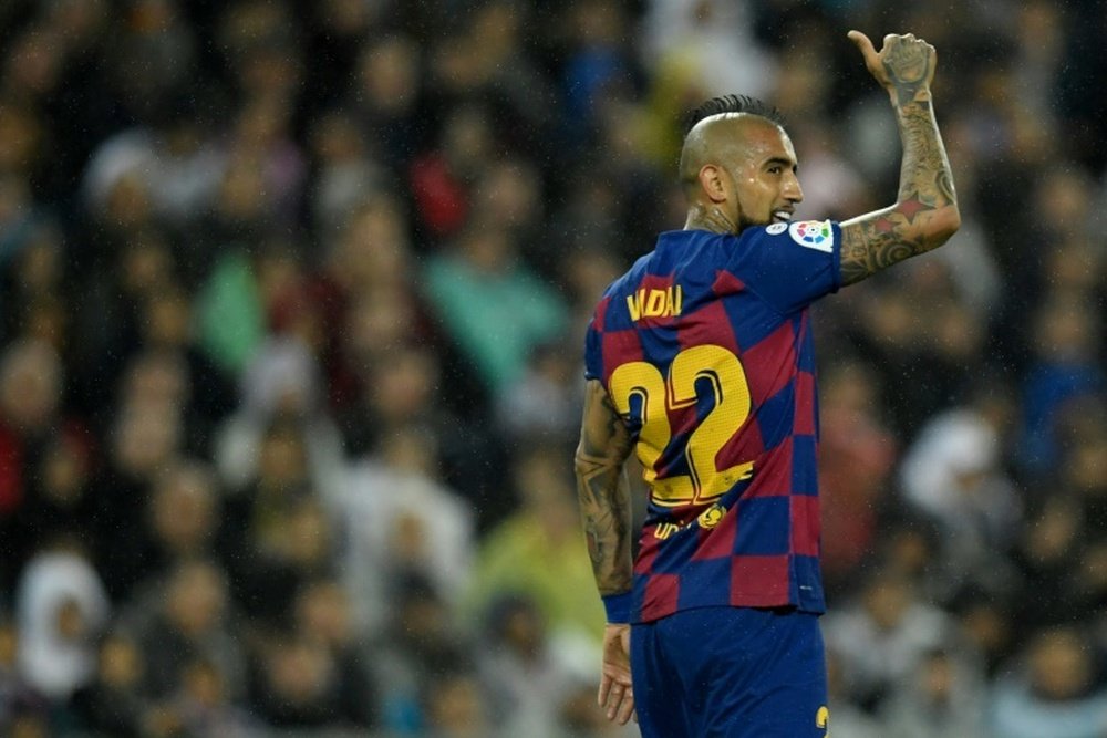 Vidal said Barcelona are the best team in the world. AFP