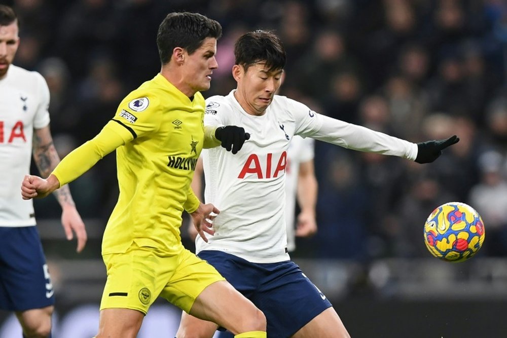 Tottenhams Son Heung-min scored against Brentford. AFP