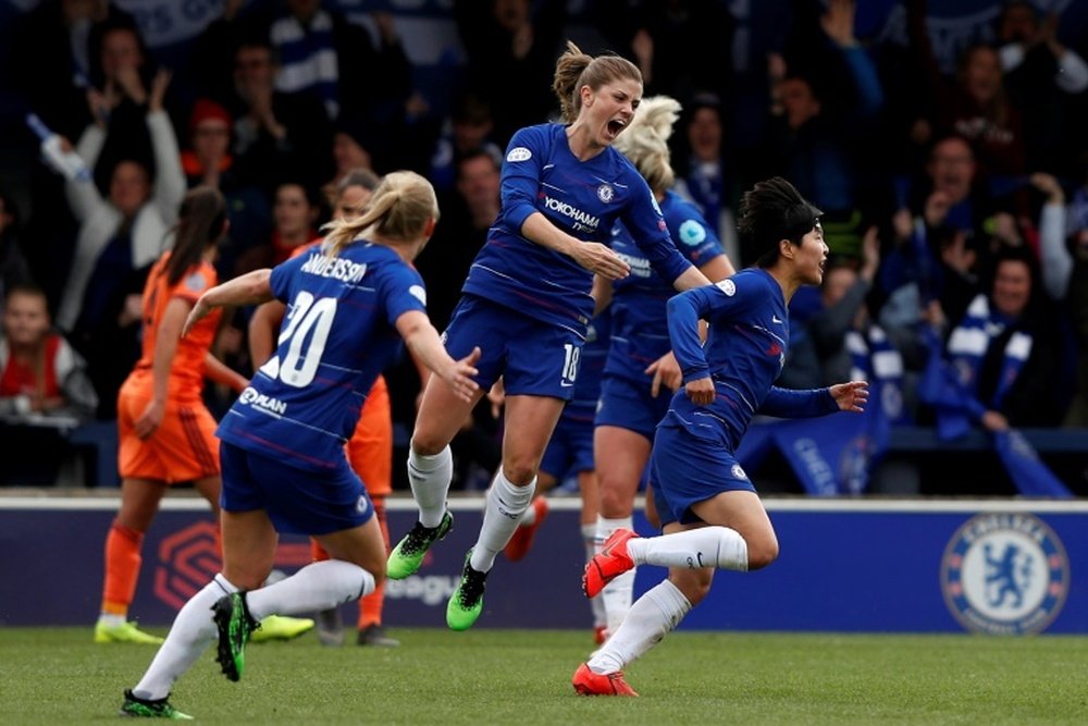 Chelsea declared English women's champions on points-per-game. AFP