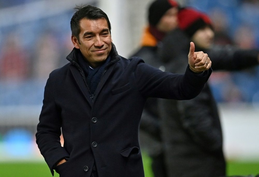 Giovanni van Bronckhorst's Rangers beat Dundee 3-0 at home. AFP