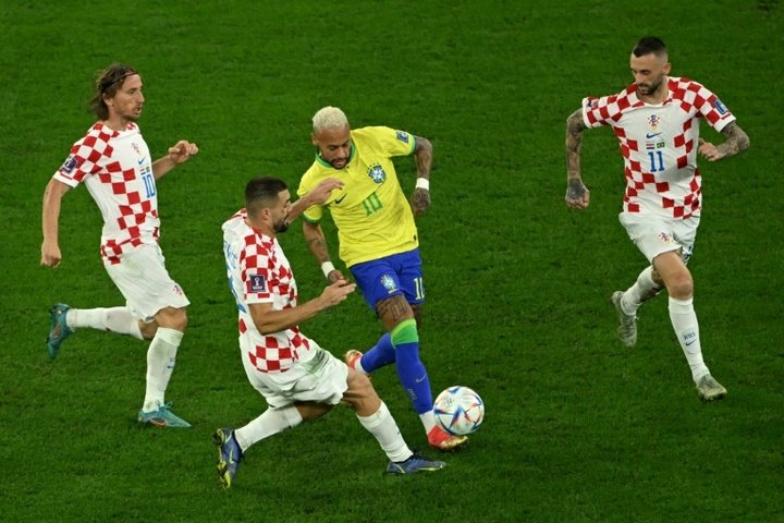 Brazil played against Croatia at the World Cup in Qatar. AFP