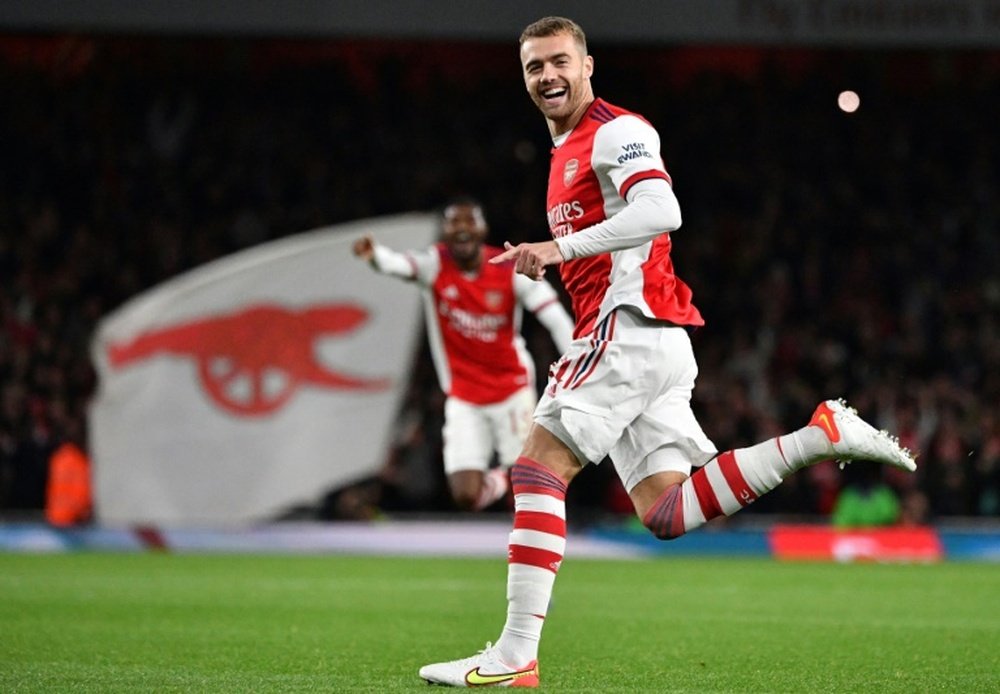 Calum Chambers has joined Aston Villa from Arsenal. AFP