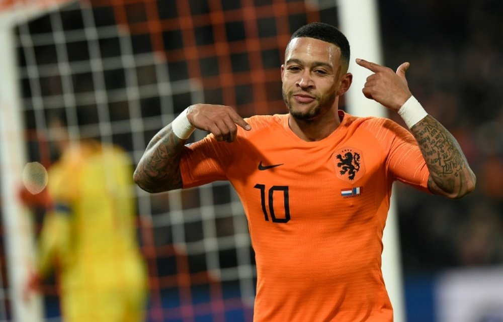 Depay netted twice in Holland's let 3-1 victory triumph over Northern Ireland. AFP