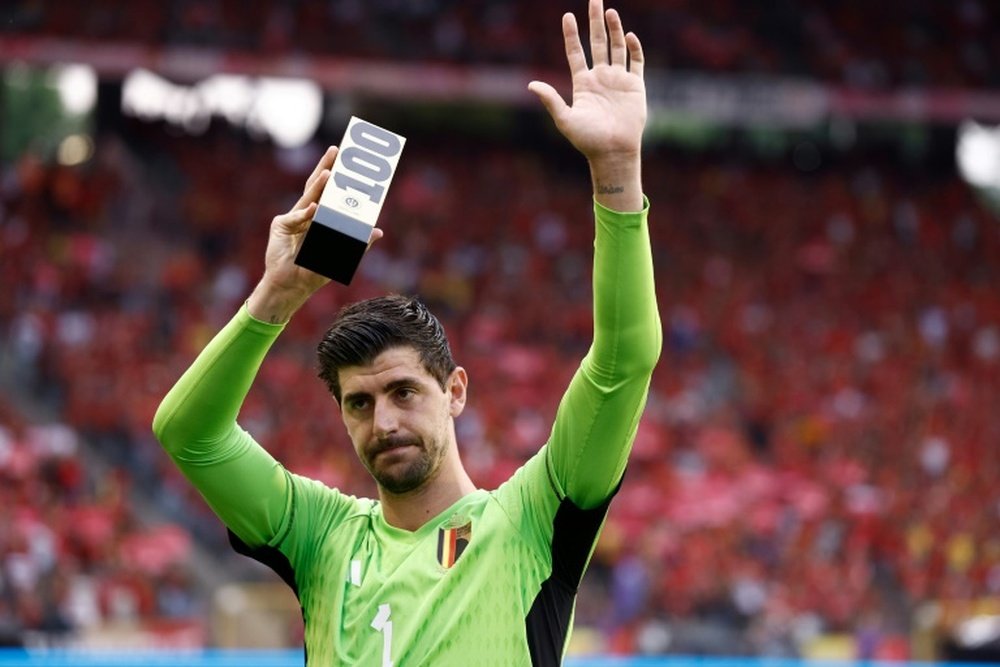 Thibaut Courtois last played for Belgium in June 2023. AFP