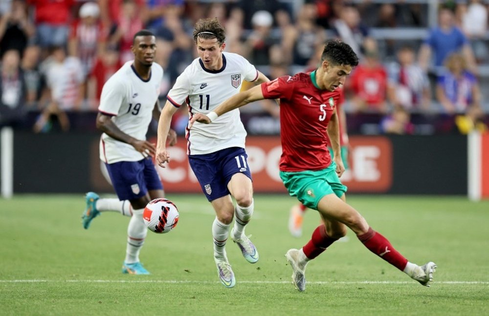 Brenden Aaronson is relishing facing Uruguay as the USA build towards the World Cup. AFP