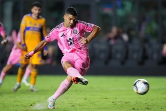 Suarez Inter Miami converted a penalty in a 2-1 victory over Tigres UANL. AFP