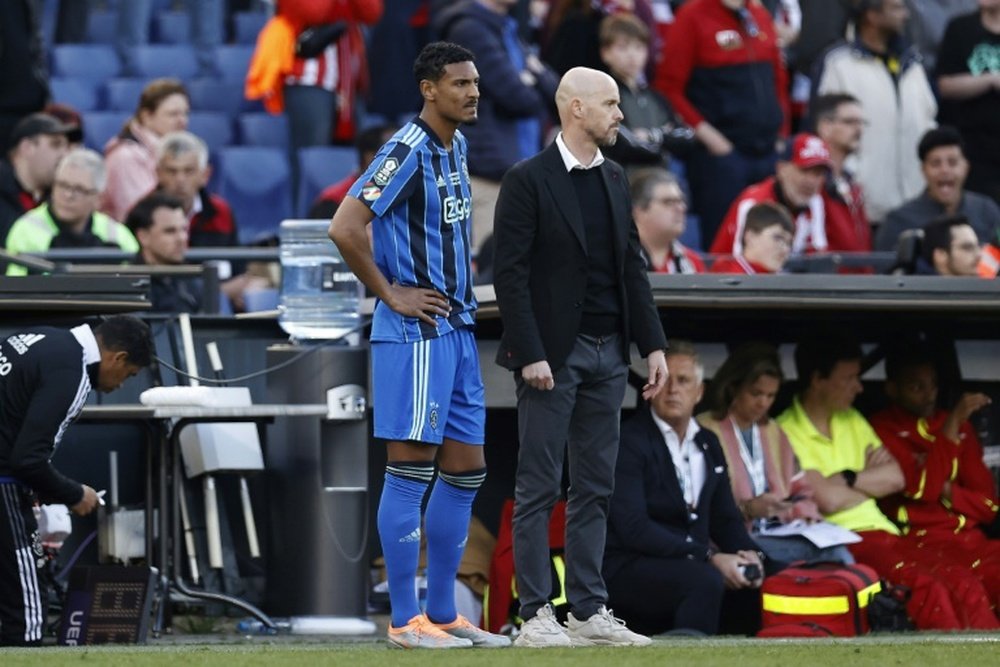 Erik ten Hag saw his Ajax side beaten by PSV. AFP