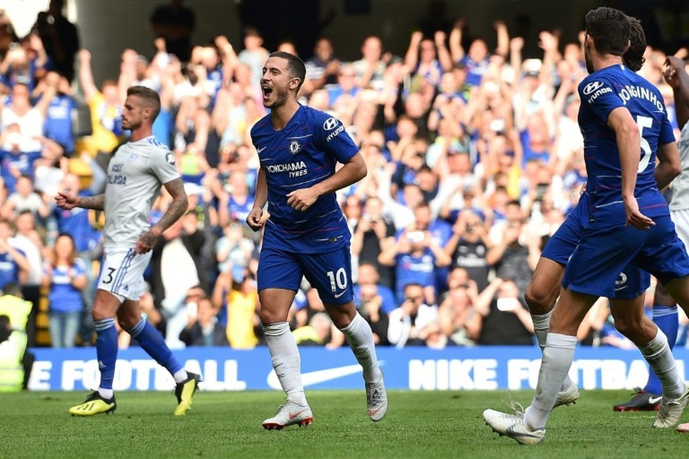 Hazard scored a hat-trick for his Chelsea side. AFP