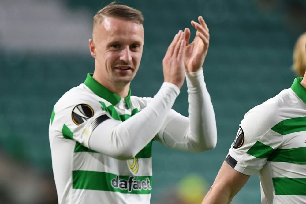 Leigh Griffiths helped Celtic thrash St Mirren at Parkhead. AFP