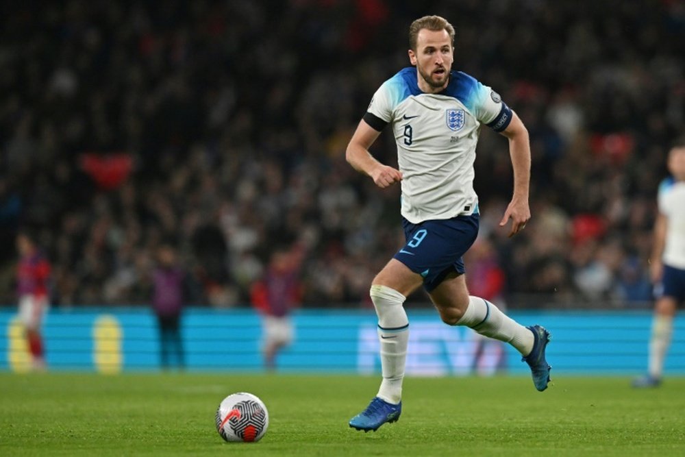 Harry Kane will miss the friendly against Brazil. AFP