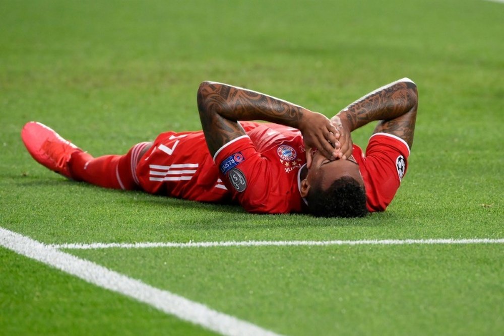 Jerome Boateng was forced off by injury during the first half of the Champions League final. AFP