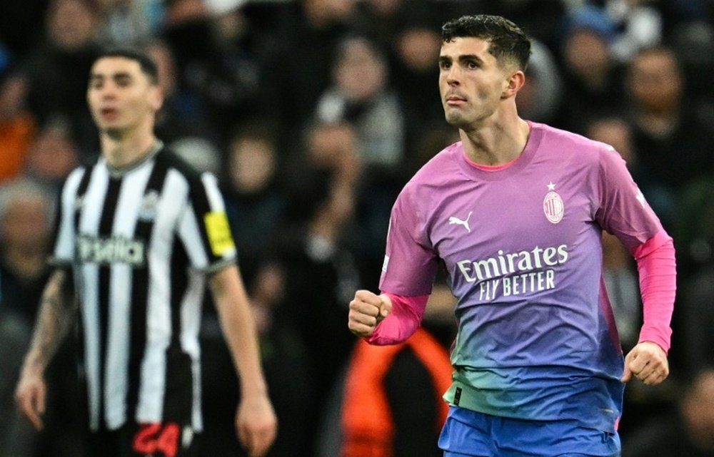 Pulisic and Chukwueze scored the goals for Milan at St James' Park. AFP