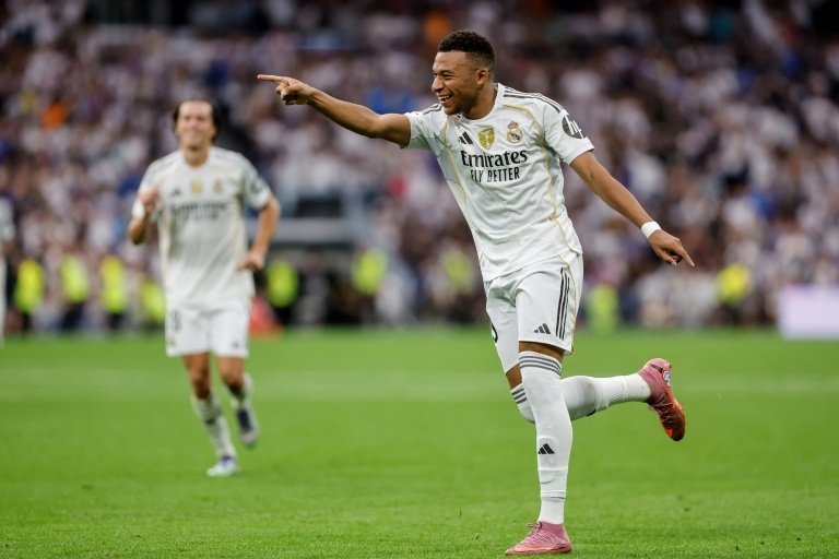 Mbappe scored the second goal against Espanyol. AFP