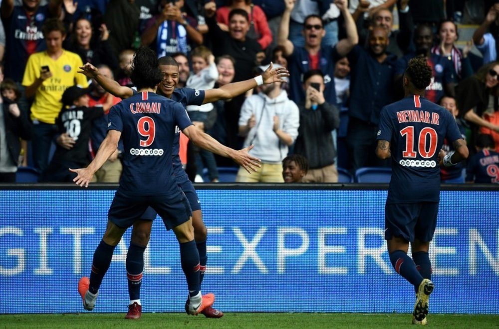 The 'MCN' combined to fire PSG to victory. AFP