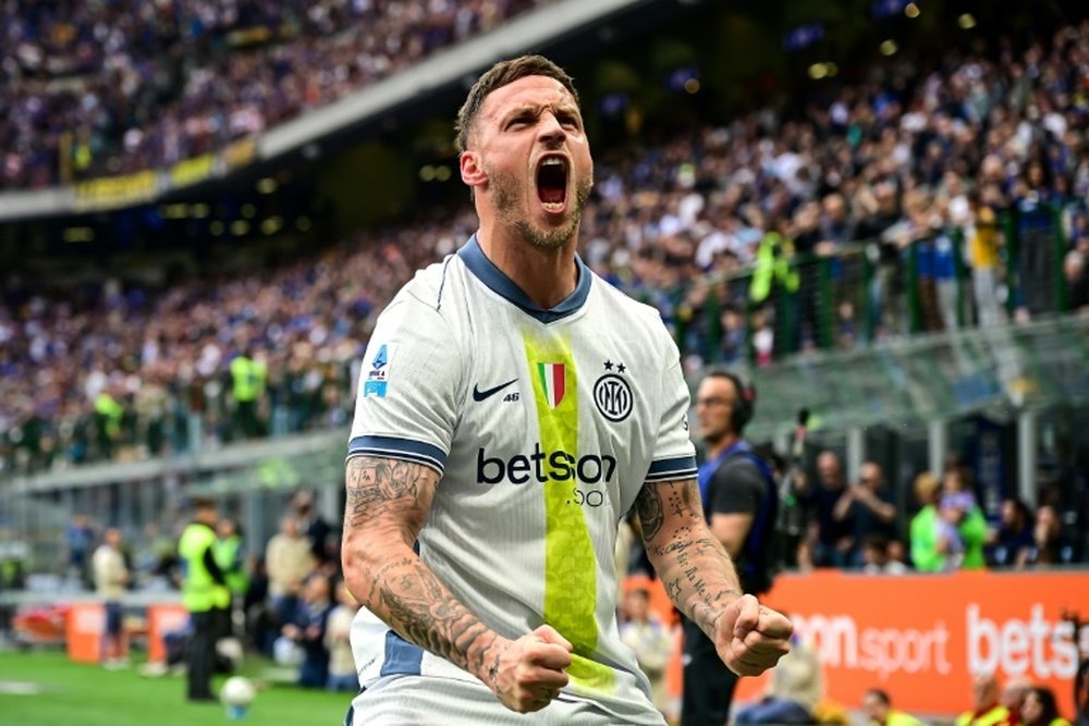 Arnautovic scored Inter's first goal against Cagliari. AFP