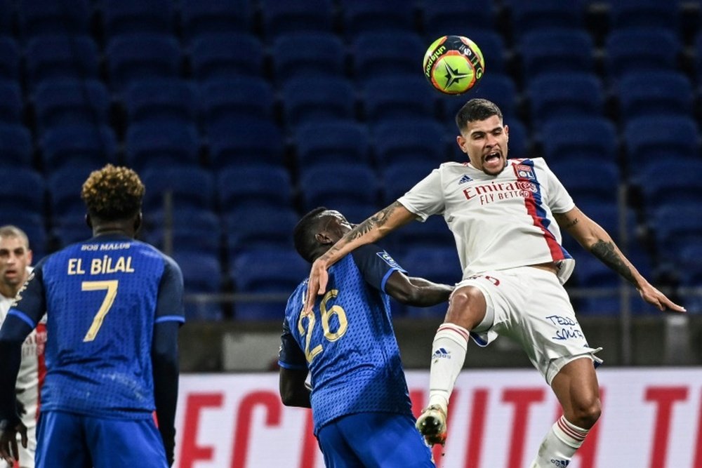 Bruno Guimaraes in action for Lyon. AFP