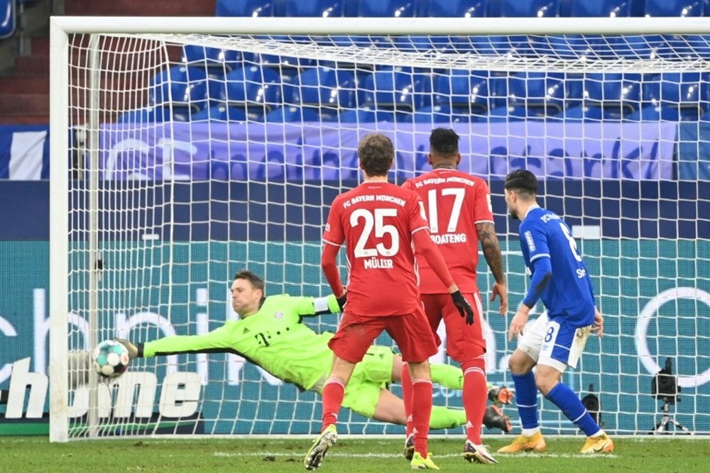 Neuer sets new Bundesliga record for most clean sheets. AFP