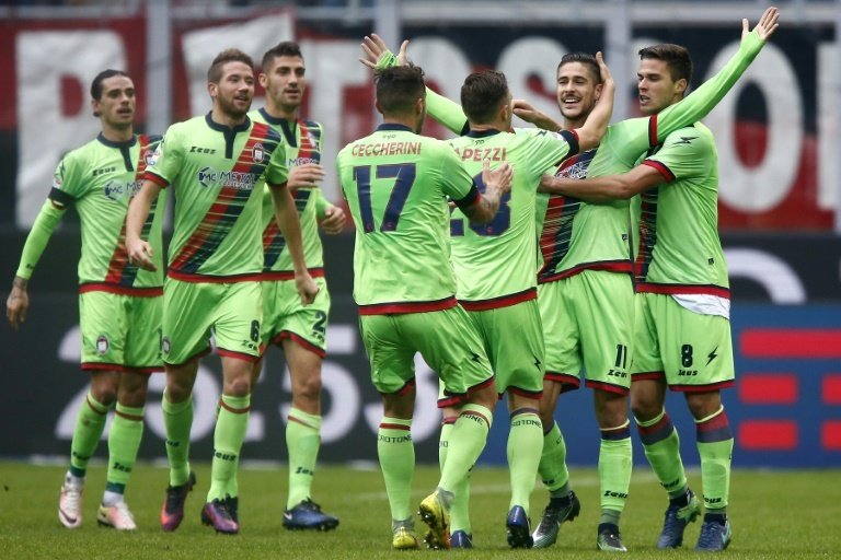 Crotones third win of the season moved Davide Nicolas men up one place to third-from-bottom, one point ahead of Pescara and three ahead of basement side Palermo