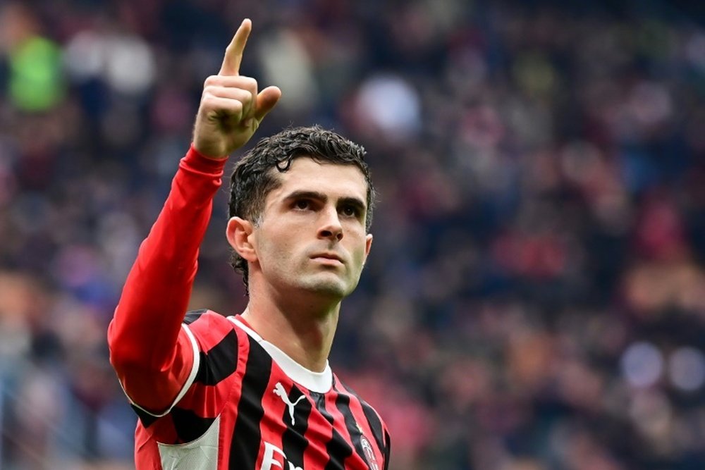 Pulisic scored twice for Milan against Lecce on Saturday. AFP