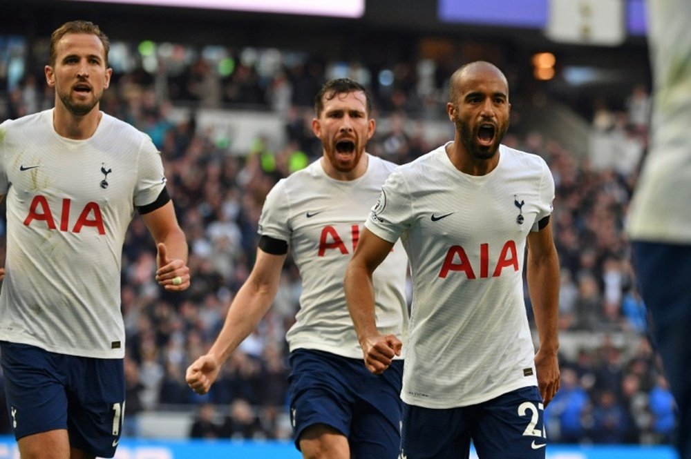 Tottenham got a vital 2-1 victory over Aston Villa. AFP
