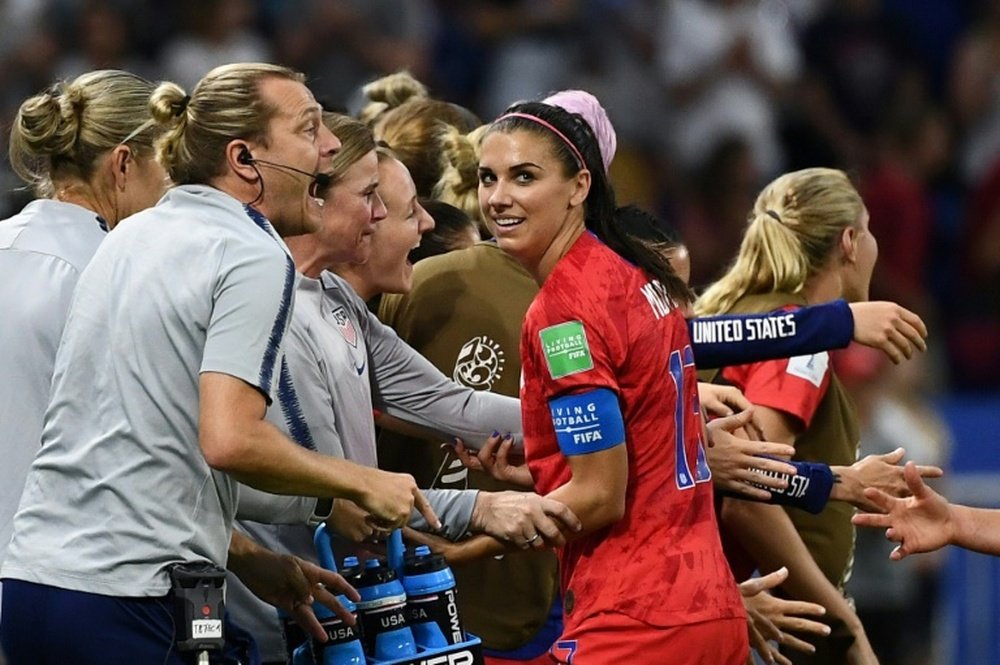 USA beat England 2-1 in their World Cup semi-final. AFP