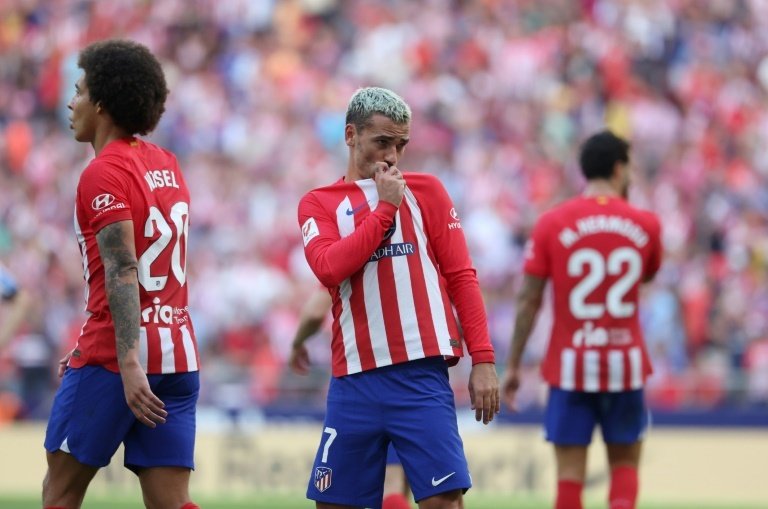 Griezmann snatched a late winner from the penalty spot in his teams triumph over Real Sociedad. AFP
