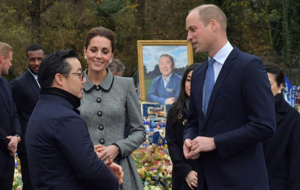 Prince William and Kate met with the late owner's son. AFP