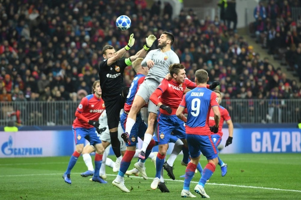 Manolas opened the scoring for Roma. AFP