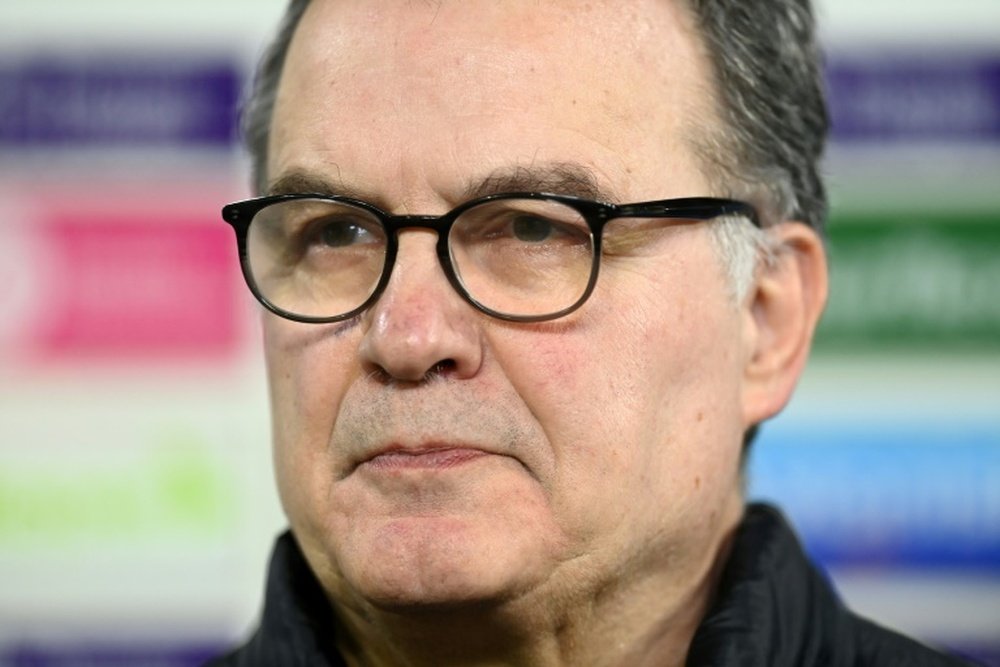 Bielsa says Leeds should wait before extending his contract. AFP