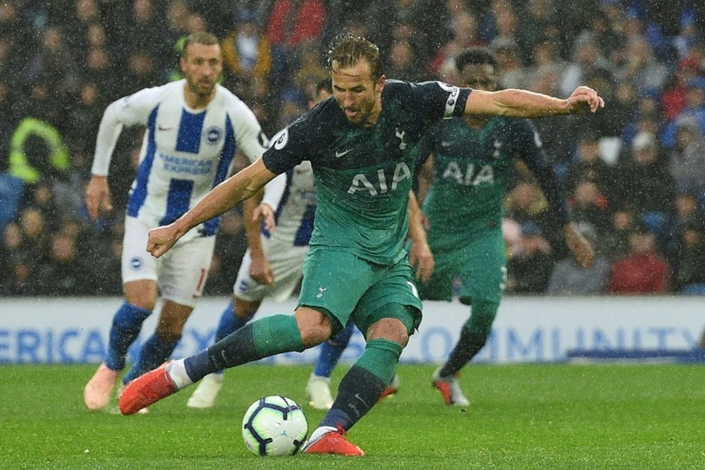 Kane ended his drought from the penalty spot. AFP