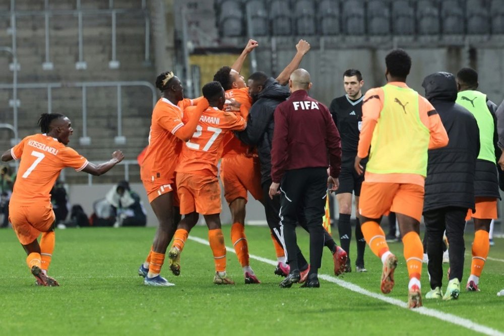 Guela Doue scored on his international debut. AFP