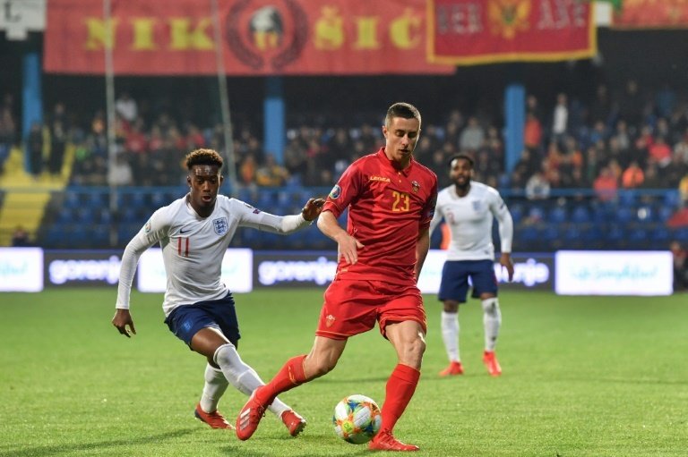 Various England players such as Callum Hudson-Odoi were racially abused. AFP