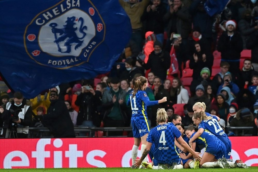 A hat-trick of WSL titles for Chelsea. AFP