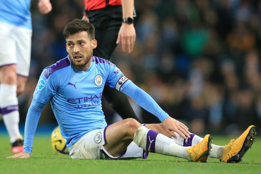 David Silva races to recover from injury in time for Real Madrid clash. AFP