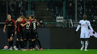 Freiburg were 0-6 up at half-time. AFP